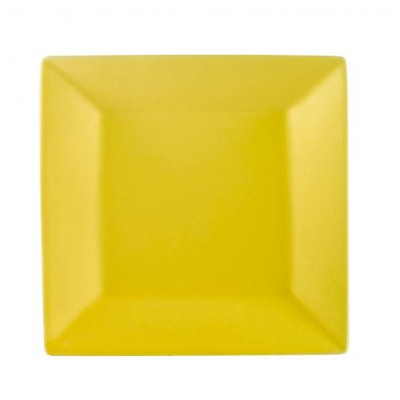 CAC China KC-21-SFL Sunflower Ceramic Square Color Arts Plate (1 Dozen)