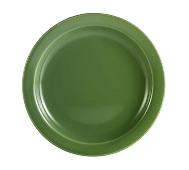 CAC China L-6NR-G 6.5" Dia. Green Ceramic Round Las Vegas Plate (3 Dozen Per Case)