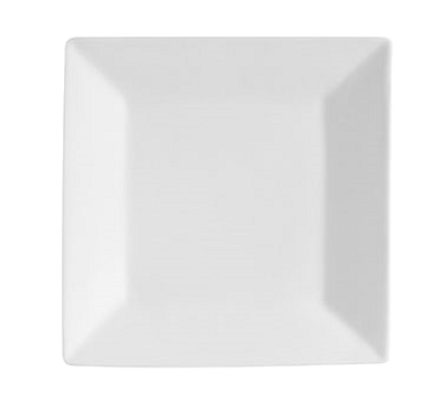 CAC China RE-SQ7 American White Ceramic Square RE Plate (3 Dozen Per Case)