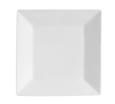CAC China RE-SQ7 American White Ceramic Square RE Plate (3 Dozen Per Case)