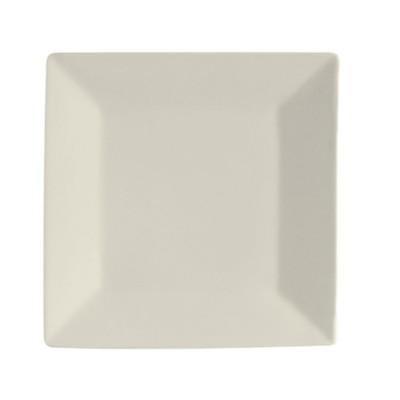 CAC China RE-SQ7 American White Ceramic Square RE Plate (3 Dozen Per Case)