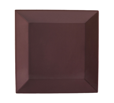 CAC China KC-16-PLM Plum Ceramic Square Color Arts Plate (1 Dozen)