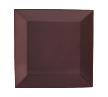 CAC China KC-16-PLM Plum Ceramic Square Color Arts Plate (1 Dozen)