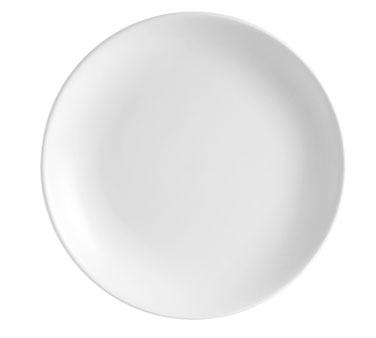 CAC China COP-16 10" Dia. Super White Porcelain Round COP Plate (1 Dozen)