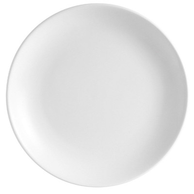 CAC China COP-16 10" Dia. Super White Porcelain Round COP Plate (1 Dozen)
