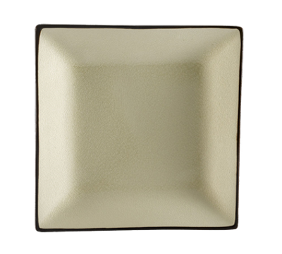 CAC China 6-S16-W Creamy White Ceramic Square Japanese Style Plate (1 Dozen)