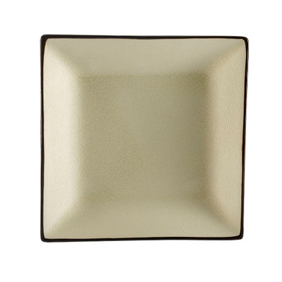 CAC China 6-S16-W Creamy White Ceramic Square Japanese Style Plate (1 Dozen)