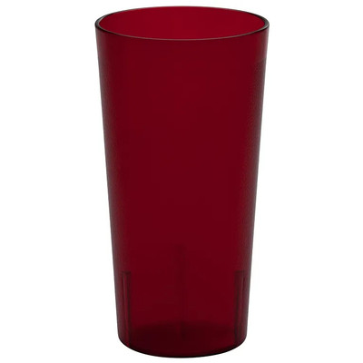 Cambro 2000P2156 22 Oz. SAN Plastic Textured Ruby Red Colorware Tumbler - 24/Case