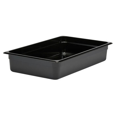 Cambro 14CW110 Camwear Full Size Black Food Pan 4" Deep