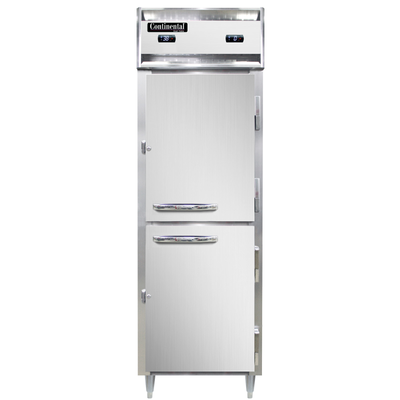 Continental Refrigerator DL1RFS-SS-HD 26" W One-Section Solid Door Reach-In Designer Line Refrigerator/Freezer