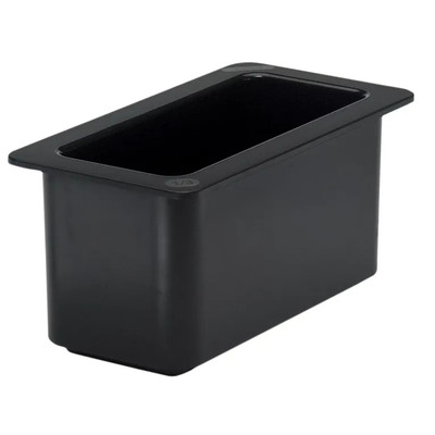 Cambro 36CF110 Coldfest 1/3 Size Black Food Pan 6" Deep