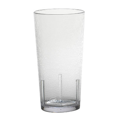 Cambro D16152 16 Oz. Clear SAN Plastic Crackled Design Del Mar Tumbler - 36/Case
