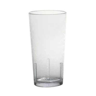 Cambro D16152 16 Oz. Clear SAN Plastic Crackled Design Del Mar Tumbler - 36/Case