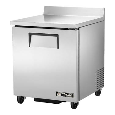 True TWT-27-HC 27.63"W One-Section Stainless Steel Door Work Top Refrigerator