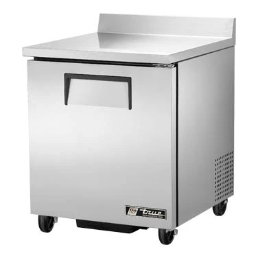 True TWT-27-HC 27.63"W One-Section Stainless Steel Door Work Top Refrigerator