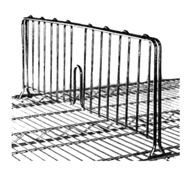 Metro DD18C Super Erecta Shelf Divider 8&quot;H (203 x 457mm) Chrome