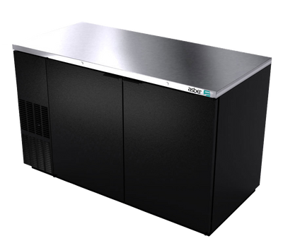 Asber ABBC-58 59.5" W Two-Section Solid Door Back Bar Cooler