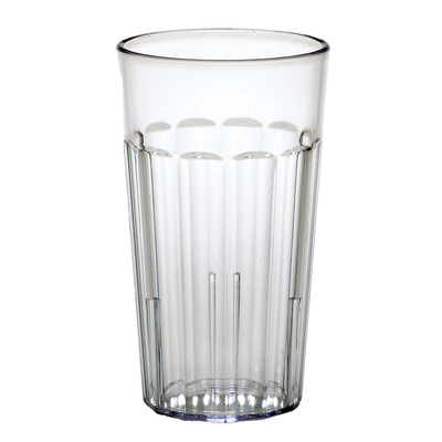 Cambro NT12152 12.6 Oz. Clear SAN Plastic Fluted Newport Tumbler - 36/Case