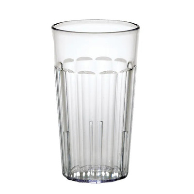 Cambro NT12152 12.6 Oz. Clear SAN Plastic Fluted Newport Tumbler