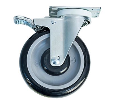 New Age C566 5" Dia Polyurethane Plate Caster