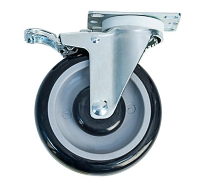 New Age C566 5" Dia Polyurethane Plate Caster