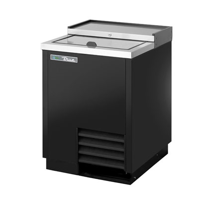 True TD-24-7-HC 24.5"W Black Flat Top Bottle Cooler - 115V
