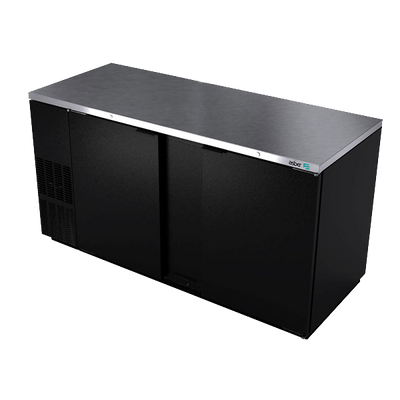 Asber ABBC-68 69.5" W Two-Section Solid Door Back Bar Cooler