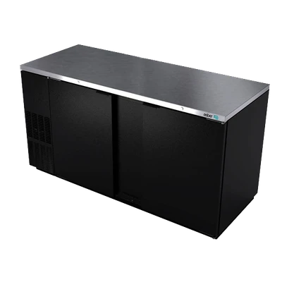 Asber ABBC-68 69.5" W Two-Section Solid Door Back Bar Cooler
