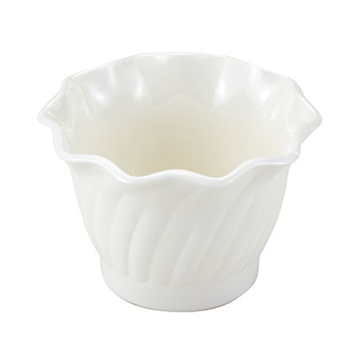 Cambro SRB5CW148 Camwear 5 oz White Polycarbonate Swirl Bowl - 24/Case