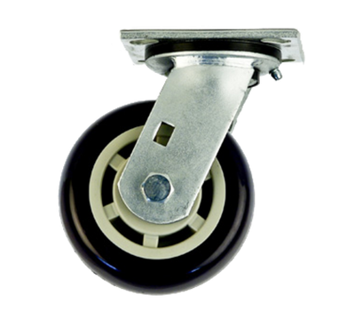 New Age C461 5" Dia Urethane Wheel Tread Swivel Plate Caster - 800 Lbs.