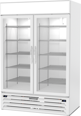 Beverage Air MMRF49HC-1-A-WW 52"W Two-Section Glass Door MarketMax DUAL TEMP Merchandiser