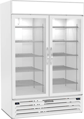 Beverage Air MMRF49HC-1-A-WW 52"W Two-Section Glass Door MarketMax DUAL TEMP Merchandiser