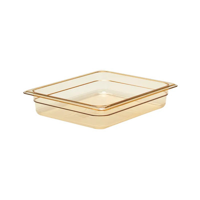 Cambro 22HP150 H-Pan 1/2 Size Amber High Heat Hot Food Pan 2-1/2" Deep