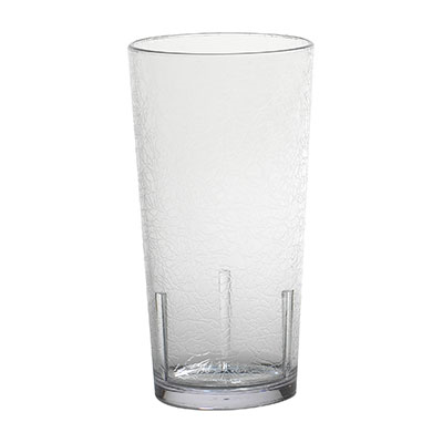 Cambro D24152 24 Oz. Clear SAN Plastic Crackled Design Del Mar Tumbler - 36/Case
