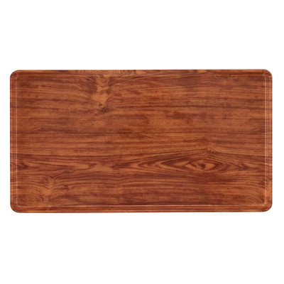 Cambro 1222D309 12" X 22" Rectangular Java Teak Dietary Tray