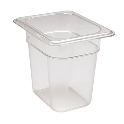 Cambro 86CW135 Camwear 1/8 Size Clear Food Pan 6" Deep - 6/Case
