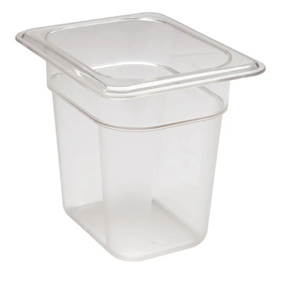 Cambro 86CW135 Camwear 1/8 Size Clear Food Pan 6" Deep - 6/Case