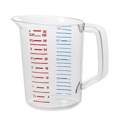 Rubbermaid FG321600CLR 32 Oz. Clear Polycarbonate Bouncer Measuring Cup