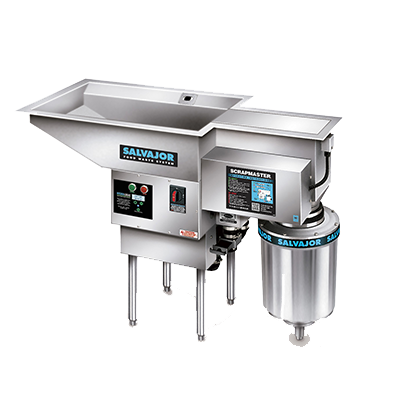 Salvajor 300-PSM Pot/Pan Scrapmaster Pre-flushing &amp; Disposing System 3 HP Disposer Stainless Steel Construction