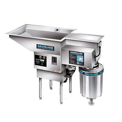 Salvajor 300-PSM Pot/Pan Scrapmaster Pre-flushing & Disposing System 3 HP Disposer Stainless Steel Construction