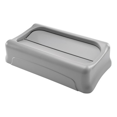 Rubbermaid FG267360Gray Gray Slim Jim Swing Lid (4 Each Per Case)