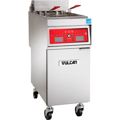 Vulcan 1ER50D-E 50 lb Electric Floor Fryer With Digital Controls - 208 Volts