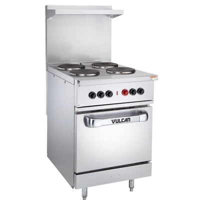 Vulcan EV24S-4FP-480-E 24" Electric Restaurant Range - 208 Volts