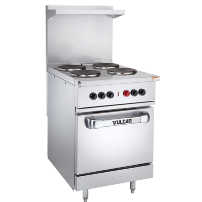 Vulcan EV24S-4FP-480-E 24" Electric Restaurant Range - 208 Volts