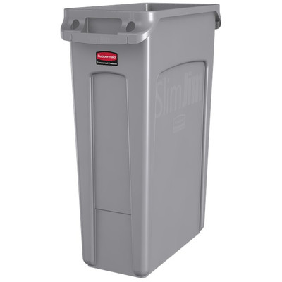 Rubbermaid FG354060Gray 23 Gallon High-Impact Plastic Gray Slim Jim Container (4 Each Per Case)