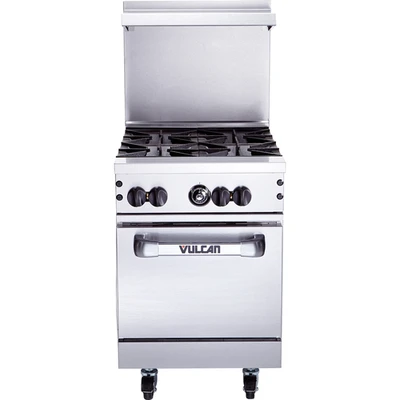 Vulcan 24S-4B-LP 24" W Stainless Steel Liquid Propane Endurance Restaurant Range - 143,000 BTU
