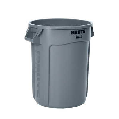 Rubbermaid FG263200Gray 32 Gallon Round High-Impact Plastic Gray ProSave BRUTE Container(6 Each Per Case)