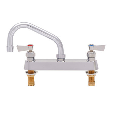 Fisher 3311 8" Swing Spout Brass Deck Mount Faucet