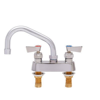 Fisher 3511 8" Swing Spout Deck-Mounted Brass Faucet With 4" Centers