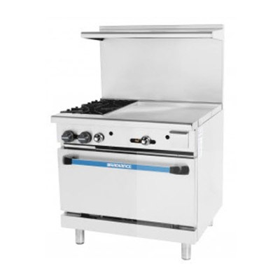 Turbo Air TARG-24G2B-NG 36" Natural Gas Radiance Restaurant Range - 136,000 BTU